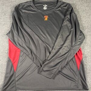 USC Trojans‎ Rogue Gray and Red Long Sleeve Tee worn by NFL legend Monte Kiffin